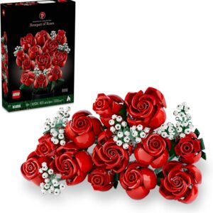 LEGO Icons Bouquet of Roses, Artificial Flowers for Home Décor, Gift for Her or Him for Anniversary or Any Special Day, Relax with a Unique Build and Display Model from the Botanical Collection, 10328