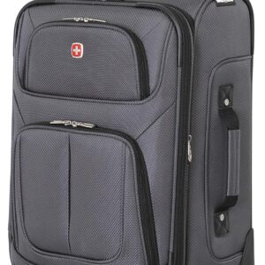 SwissGear Sion Softside Expandable Roller Luggage, Dark Grey, Carry-On 21-Inch