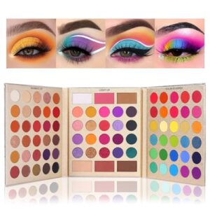 UCANBE Pretty All Set Eyeshadow Palette Holiday Gift Set Pro 86 Colors Makeup Kit Matte Shimmer Eye Shadow Highlighters Contour Blush Powder All In One Valentine’s Day Makeup Pallet