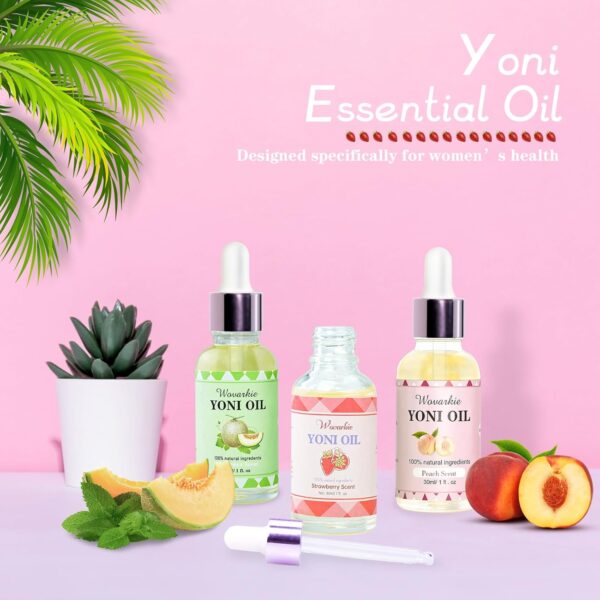 Yoni Oil for Women Set Of 3, 100% Natural Feminine Oil Deodorant for Women, Eliminates Odor and Ph Balanced, Feminine Serum Made with Pure Natural Essential Oils (1 fl oz/30 ml) - Image 5