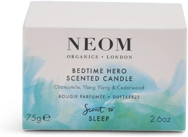 NEOM- Bedtime Hero Scented Candle, Travel Size | Essential Oil Aromatherapy Candle | Ylang Ylang & Chamomile | Scent to Sleep - Image 5