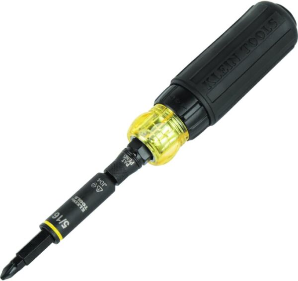 Klein Tools 32500HDRT KNECT Ratcheting Screwdriver, Multi-Bit Screwdriver/Nut Driver, Impact Rated 11-in-1 Tool with Phillips, Slotted, Square and Torx Tips - Image 2