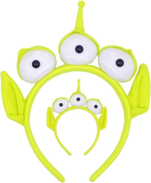 2 PC Alien Headband Adult, Alien Headband Three-eyed Headband Monster Toy Plush Headwear Hat Accessories for Party Girls and Children - Image 4