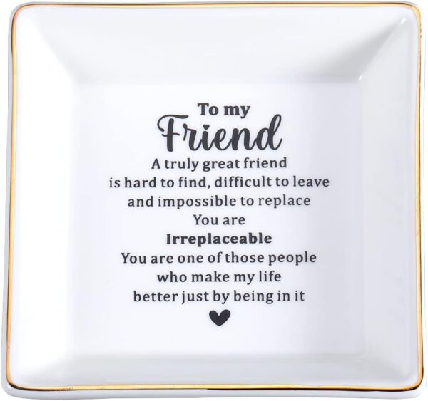 Womens Gifts for Christmas Friendship Gifts for Women Friends Ring Dish Jewelry Tray Best Friends Gifts for Women Sister Birthday Gifts for Sister Friendship Friend Gifts for Women Sentimental Gifts - Image 2