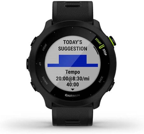 Garmin Forerunner 55, GPS Running Watch with Daily Suggested Workouts, Up to 2 weeks of Battery Life, Black - 010-02562-00 - Image 3