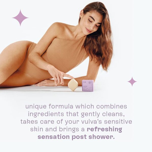 B.O.B BARS OVER BOTTLES Intimate Wash Bar | pH balanced | Daily Feminine Wash | Ideal Ph Balance for Women | Natural, Vegan | Eco-friendly, Sustainable, Plastic Free | Waterless & Zero Waste - Image 4