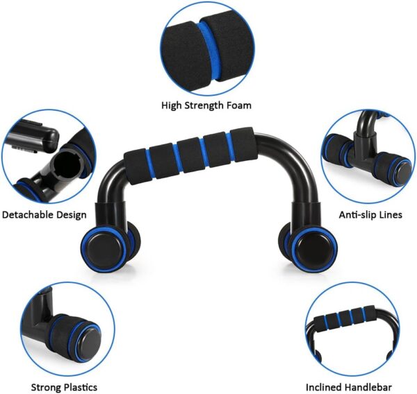 TOMSHOO AB Wheel Roller Kit with Push-Up Bar, Knee Mat, Jump Rope and Hand Gripper - Home Gym Workout for Men Women Core Strength & Abdominal Exercis - Image 5