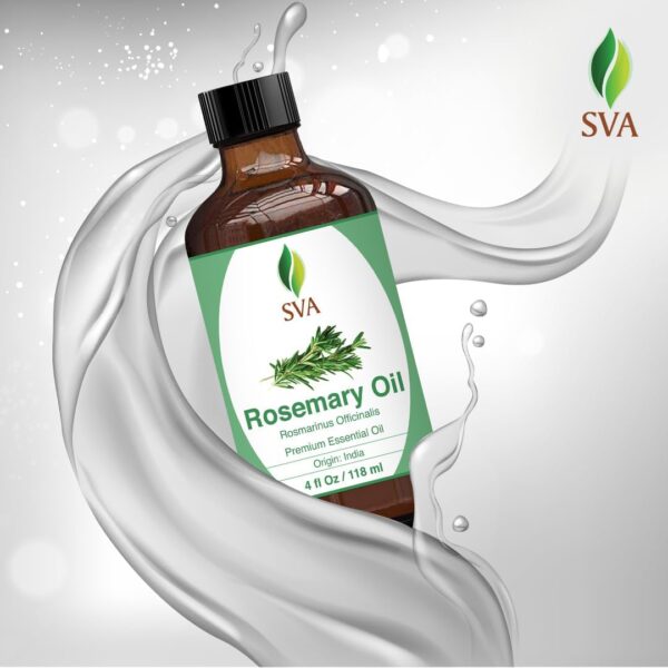 SVA Rosemary Essential Oil – 4 Fl Oz – 100% Natural Rosemary Oil for Hair, Face, Skin Care, Diffuser, Aromatherapy, Scalp, Body Massage, Soap and Candle Making – with Dropper - Image 6