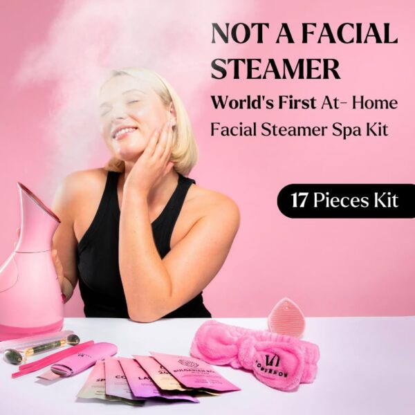 Facial Steamer Spa Gifts with Complimentary 17 Skin Care Tools | Face Steamer Gift Set for Women with Towel Warmer & Humidifier Mode| Self Care Gifts for Women, Spa Gifts, Womens Christmas Gifts - Image 3