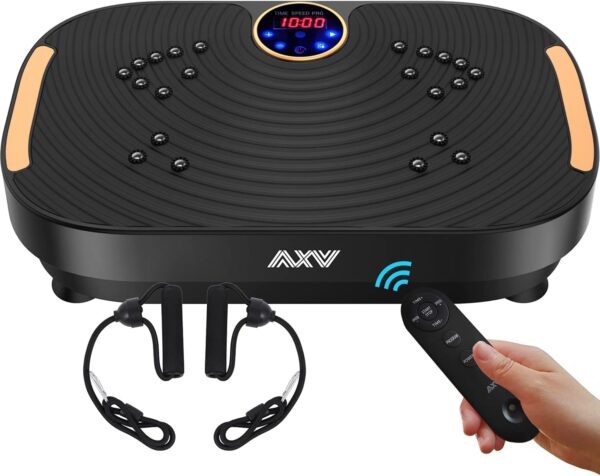 AXV Vibration Plate Exercise Machine Whole Body Workout Vibrate Fitness Platform Lymphatic Drainage Machine for Weight Loss Shaping Toning Wellness Home Gyms Workout - Image 2