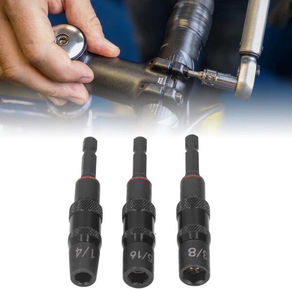 Oumefar Impact Driver, 3-in-1 Impact Flip Socket Drive Impact Socket Set Drill Socket Adapter Set 1/4in Strong Magnetic Impact Flip Socket Bit Holder - Image 5