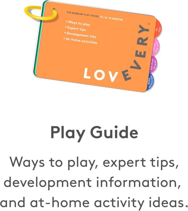 Lovevery | The Babbler Play Kit, Birthday Play Kit, Montessori Toddler Toy, 8 Play Products, 1 Board Book, and Play Guide (Best Birthday Gift for 1 Year Old) - Image 17