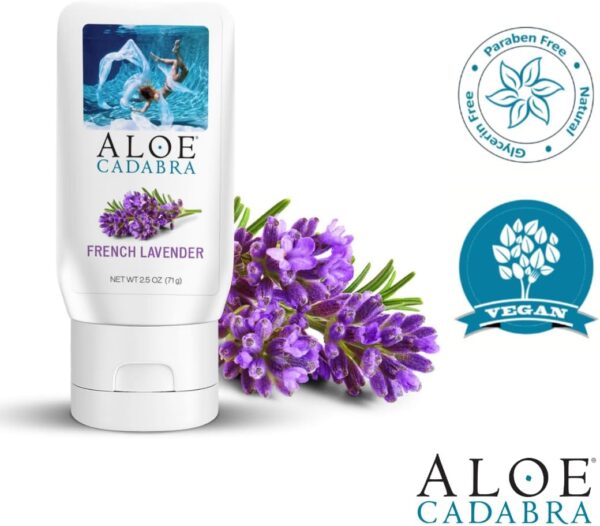 Aloe Cadabra Vaginal Moisturizer, Organic Edible Aloe Lube for Men, Women, Non-Staining, pH Balanced, (French Lavender, 2.5 Ounces, 1 Pack) - Image 6