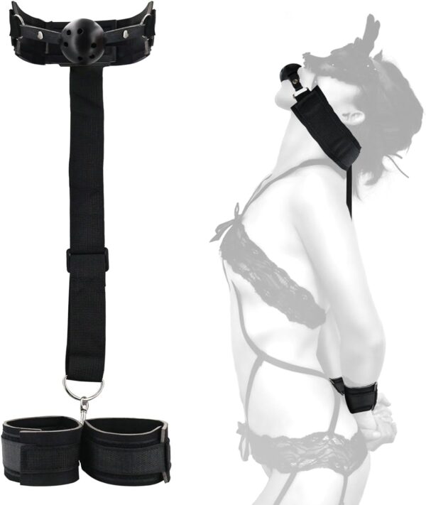 SM Games Kit Sex Furniture Hand Cuff Rope Toys Thigh Restraints for Ankles Hands Bondge Ties for Bed Sex Restraints Bondage Kit Toys Sex Swing Sweater Set with Handcuffs and Leg Fuzzy L21 - Image 3