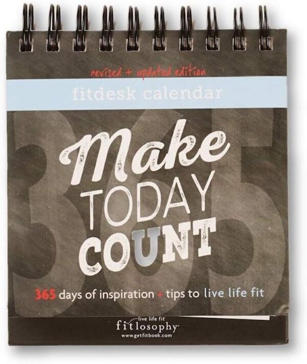 'Make Today Count' 365-Day Inspirational Perpetual Desk Calendar, Fitdesk 365-Day Perpetual Calendar (FITDESK-Cal) - Image 3