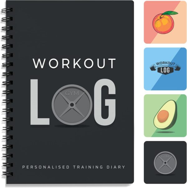 Workout Planner for Daily Fitness Tracking & Goals Setting - A5 Size, 6” x 8”, Charcoal Gray - Men & Women Personal Home & Gym Training Diary - Log Book Journal - by Workout Log Gym - Image 2