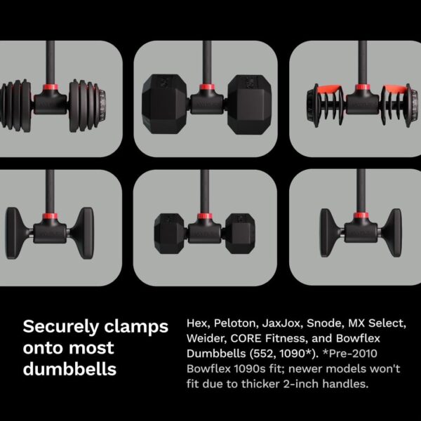 Jayflex Hyperbell Dumbbell Converter - Convert Dumbbells to Barbell Set and Kettlebell for Home Fitness - Adjustable & Up to 200 lb Capacity Weight Barbell for Weight Lifting - Image 5