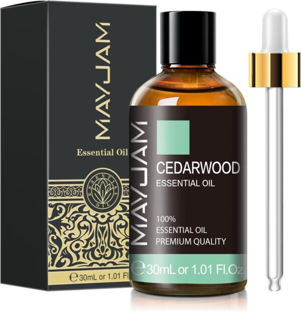 Cedarwood Essential Oil 1.01fl.oz/30ML, MAYJAM Premium Cedarwood Oil for Massage, Diffuser, Candle Making, DIY Soap, Long Lasting Scents - Image 3