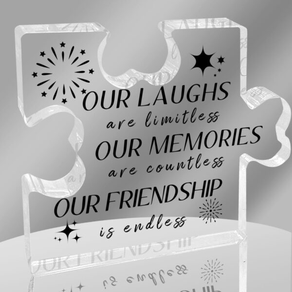 Friendship Gifts for Women, Best Friends Ever Gifts for Bestie Sister, Friends Acrylic Keepsake, Sisters Plaque Puzzle for Birthday, Appreciation Gifts Friendship Decorative Sign - Image 2