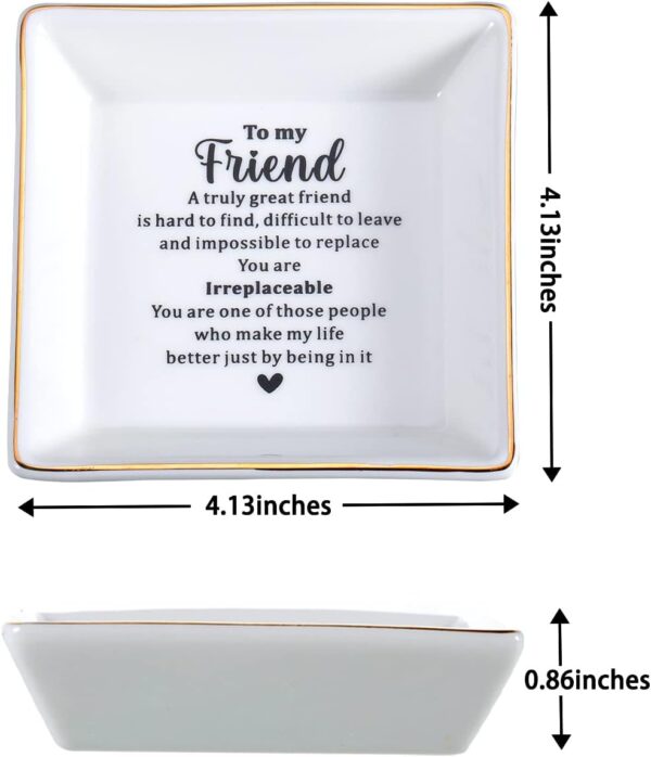 Womens Gifts for Christmas Friendship Gifts for Women Friends Ring Dish Jewelry Tray Best Friends Gifts for Women Sister Birthday Gifts for Sister Friendship Friend Gifts for Women Sentimental Gifts - Image 8