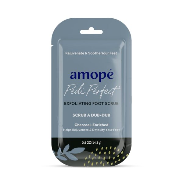 Amopé Pampering Kit - Contains Charcoal Foot Scrub, Tea Tree Foot Scrub, Epsom Salt Foot Scrub, Invigorating Foot Soak, Tired Leg & Foot Rejuvenator, Foot & Leg Scrubber and Luxury Storage Bag - Image 9