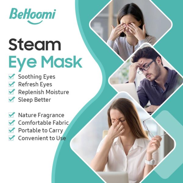 20 Packs Steam Eye Mask, Heated Eye Mask Warm Compress for Eyes, Disposable Self Heating Eye Mask for Sleep, Spa, Travel Essentials & Relaxation Gifts for Women, Stocking Stuffers (Unscented) - Image 4