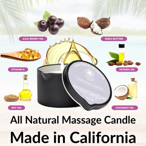 Massage Oil Candle | 6oz with Pour Spout | USA Made | All Natural Coconut Soy Blend | Melts in Warm Oil | Alluring and Hydrating Gift (Midnight Dragon) - Image 5