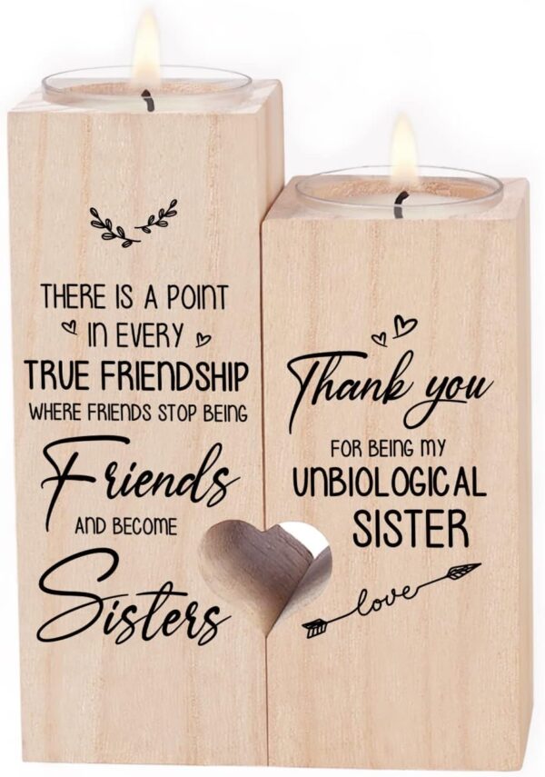 for Women Thank You for Being My Unbiological Sister Friendship Birthday Gift Sister Candle - Image 2