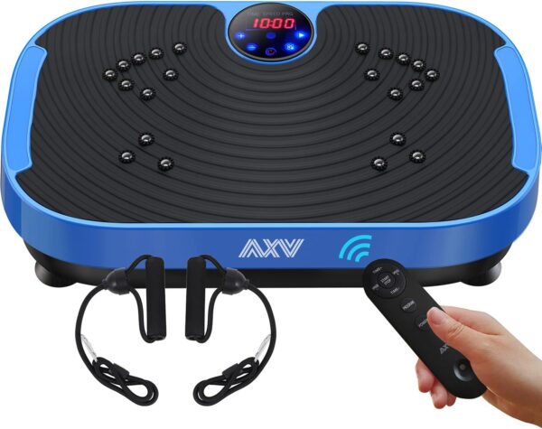 AXV Vibration Plate Exercise Machine Whole Body Workout Vibrate Fitness Platform Lymphatic Drainage Machine for Weight Loss Shaping Toning Wellness Home Gyms Workout - Image 2