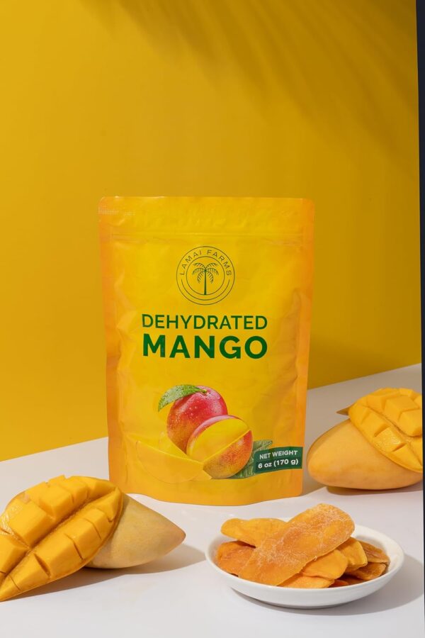 Premium Dried Mango Slices. Soft, Juicy, Sweet, and Delicious. Rich in Vitamins A & C, Antioxidants, and Fiber for a Healthy Lifestyle. Ideal for Healthy Snacking, Smoothies, and Culinary Creations - Resealable Pouch for Long-Lasting Freshness. Healthy Snack. (Pack of 2 (340g/12oz)) - Image 4