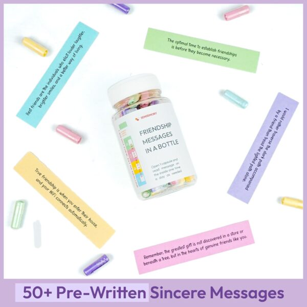 50 Frienship Capsule Letters Messages in a Bottle - Best Friend Birthday Gifts for Women, BFF, Sister, Bestie - Cute Bestfriend Gift Ideas, Christmas Stocking Stuffers Gift for Women Friend - Image 7