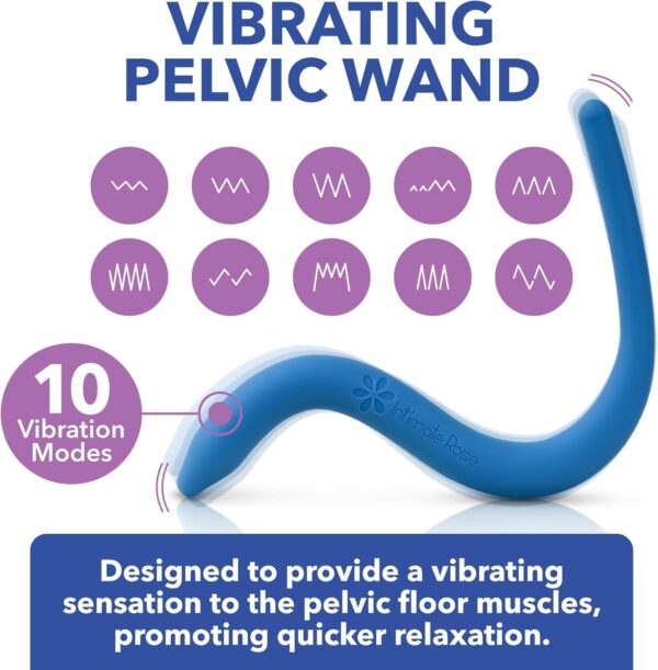 IntimateRose Vibrating Pelvic Wand for Pelvic Muscle Pain Relief - Pelvic Physical Therapy Vibration - BPA-Free, Latex-Free, for Men & Women (Vibration) - Image 3