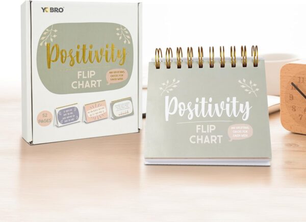 Positivity Motivational Weekly Calendar, Inspirational Gifts for Women, Daily Flip Desk Inspirational Quotes to Motivate Yourself & Brighten Your Day, Desk Decor Office Gift for Coworkers - Image 9