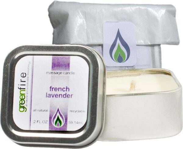 Greenfire All Natural Massage Oil Candle, French Lavender, Travel Size 2 Fluid Ounce - Image 2