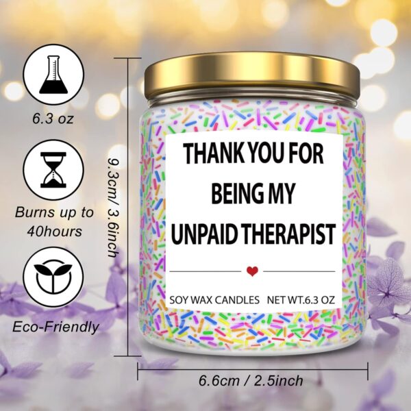 Birthday Gifts for Best Friends Therapist Gifts Thank You Gifts for Women Nurse Teacher Bestie Lavender Scented Candles Gifts Valentine's Day Gifts Home Friendship Gifts for Mom Her Sister - Image 3