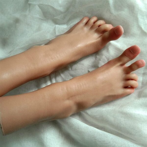 Realistic Silicone Feet Model,Lifesize Female Foot Mannequin with Bone,The Toe Can be Bended Freely,Pair,37 - Image 4