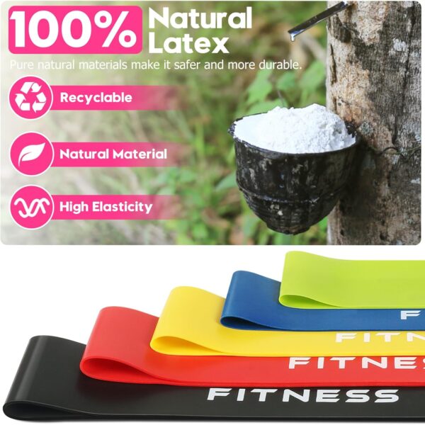 Resistance Bands for Working Out, Exercise Bands for Women & Men, Latex Elastic Bands for Yoga, Pilates, Rehab, Fitness and Home Workout, Strength Bands for Booty - Image 3