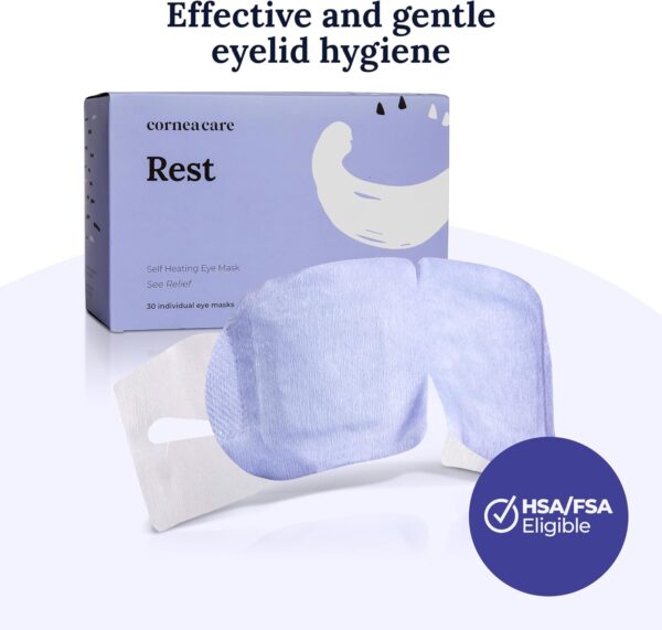 Rest: Self Heating Warm Compress for Eyes | Heated Eye Mask for Fast Relief of Dry Eyes | No Microwave Needed | Eye Treatment Products for Dry Eye Relief | 30 Count | FSA & HSA Eligible - Image 6