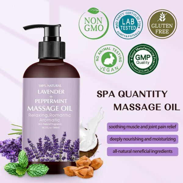 Lavender Massage Oil for Relaxing Muscles Massage Oil for Massage Body Oil for Skin Moisturizing for Men and Women - Image 6