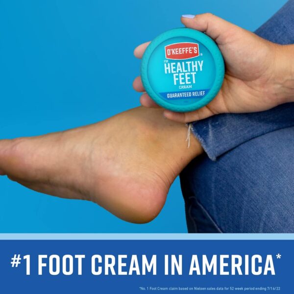 O'Keeffe's for Healthy Feet Foot Cream; Guaranteed Relief for Extremely Dry; Cracked Feet; Instantly Boosts Moisture Levels; 3.2 Ounce Jar; (Pack of 1) - Image 5