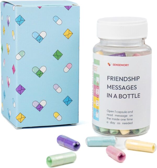 50 Frienship Capsule Letters Messages in a Bottle - Best Friend Birthday Gifts for Women, BFF, Sister, Bestie - Cute Bestfriend Gift Ideas, Christmas Stocking Stuffers Gift for Women Friend - Image 5