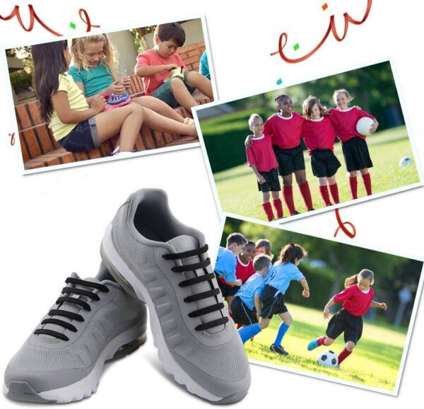 HOMAR No Tie Shoelaces for Kids and Adults Stretch Silicone Elastic No Tie Shoe Laces - Image 9