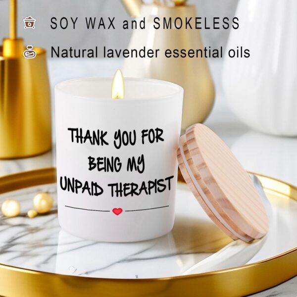 Thank You Gifts for Women Unique Friendship Gifts for Best Friend Christmas Birthday Appreciation Gifts for Bestie Coworker Lavender Scented Soy Candles - Image 3