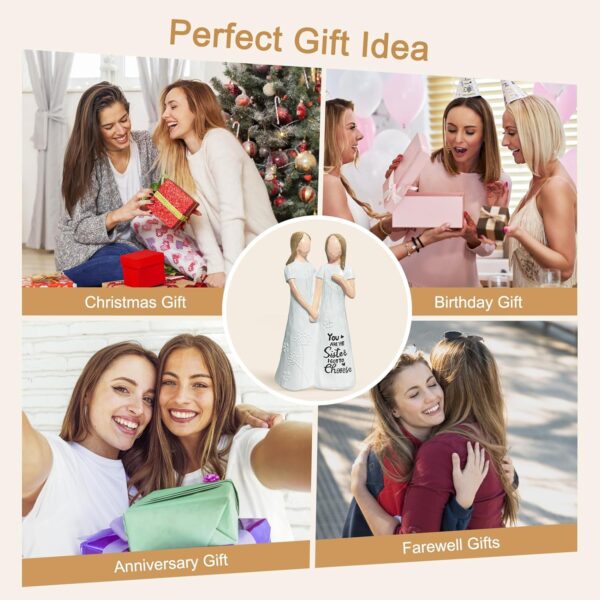 Friendship Gifts for Women & Best Friend, You're The Sister I Got to Choose, Sister & Bestie Birthday Gift, for Women Sister Figurines - Image 7