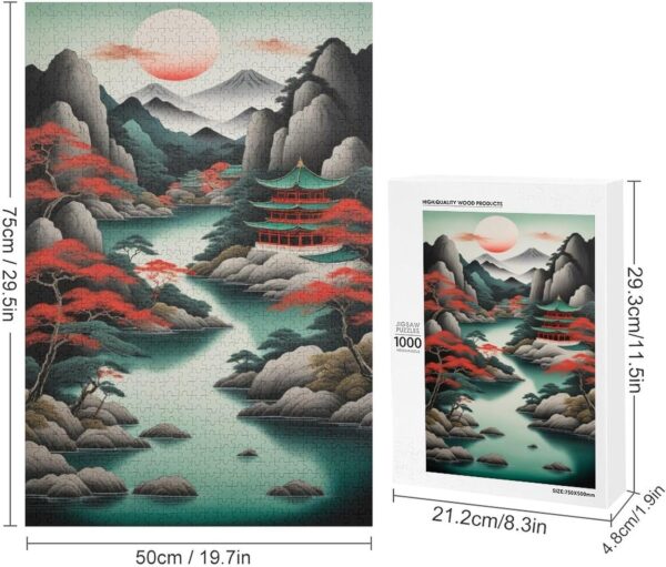 1000 Piece Jigsaw Puzzle Traditional Japanese Painting Brain Teaser for Adults,Educational Developmental Toys & Games,Building Kit Activities to Encourage Creative Play Christmas - Image 3