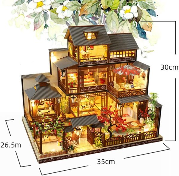 Miniature House Kit, DIY Miniature Building Kits Modern Loft with Dust Cover & LED, Great Creative Crafts Gift for Birthday, Christmas Night - Image 8