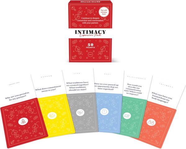 BestSelf Intimacy Deck Expansion Pack, 50 Conversation Starters, Meaningful Couples Game. Perfect Valentine Day Card Games for Couples, Couples Card Games - Image 6