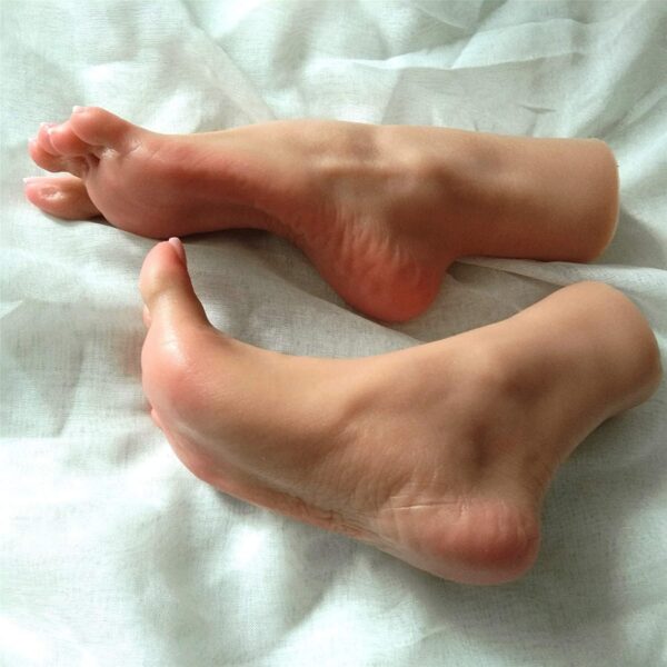 Realistic Silicone Feet Model,Lifesize Female Foot Mannequin with Bone,The Toe Can be Bended Freely,Pair,37 - Image 5