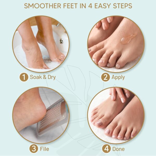 LOVE, LORI Foot Scrubber File & Callus Remover Gel Bundle - Feet Scrubber Dead Skin - Foot Spa Kit - Image 6