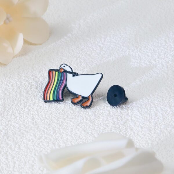 Smilebelle Pride Pin as Pride Accessories, LGBTQ Pin as Pride Gifts, Ally Pin for Lesbian Gay Communities, Goose Enamel Bi Pride Pin as Rainbow Jewelry for Outfits Backpack Hat Decoration - Image 6